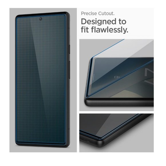 Spigen Tempered Glass Screen Protector designed for Pixel 6a Edge to Edge Protec - Picture 7 of 8